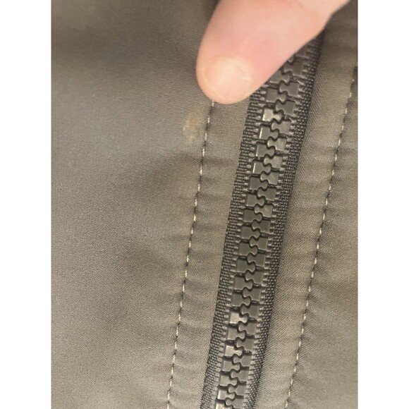 Eddie Bauer Jacket Soft Shell Mens Medium Gray Full Zip Fleece - Picture 6 of 9